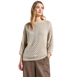 STREET ONE Damen 3015452 Strukturpullover, tusk Cream, 44