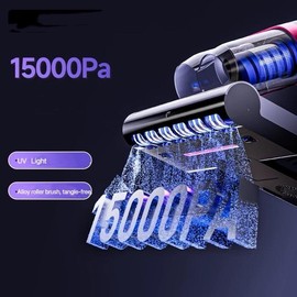 XuevoX Bed Vacuum Cleaner 500W with 14k Pa Power, 273 nm UV-C Light & Ultrasonic Heating Tech, Corded Design for Bed, Sofa, Couch, Crib - Color: Gray