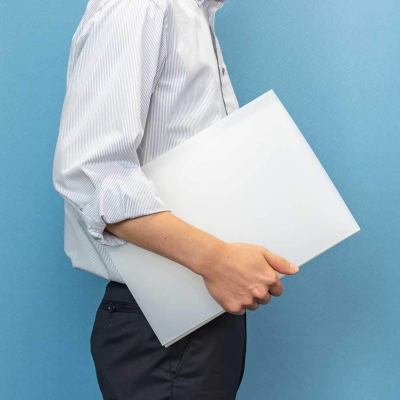 Nakabayashi PTS-OT1034MW Folding Mobile Partition, Milky White (Graved)