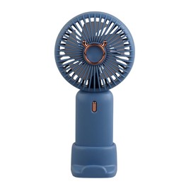 XDAMORSP-Rechargeable Handheld fan with 3 Speeds,2000mAh USB Portable Mini Fan with Base for Travel,Stand on the Desktop (Blue)