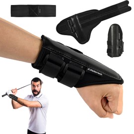 PICKLETECH Golf Wrist Training Aid with Wrist Fixed Bar, Arm Band & Strap