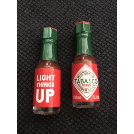 TABASCO New 2 Pack ~ Mini Tabasco Original Pepper Sauce Bottles 1/8 Oz.