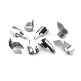 Honbay 6 Metal Finger Picks + 2 Thumb Picks Set Guitar Finger Picks for Guitar, Ukulele, Bass