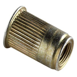 AVK Industrial AKS4T-580-3.3 AK-Series Insert, Thread Size M5-0.8, Yellow-zinc trivalent with Clear Protective Coating, ROHS Compliant, Made in US, Grip Range 0, 50-3, 30, (Pack of 25pcs)