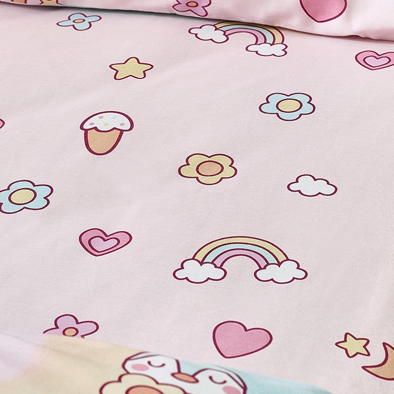 Catherine Lansfield Kids Forever Together Double Fitted Sheet Pastel