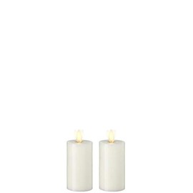 2" X 4" MOVING FLAME SET/2 IVORY WAX VOTIVE CANDLES