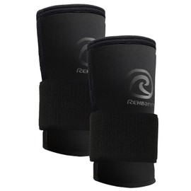 Rehband RX Wrist Support Power Max, 3-in-1 Neoprene Wrist Sleeve + Wrist Wrap for Strength Training, Protects during Kettlebell Training, stabilizes wrist, Colour:Carbon/Black, Size:Large
