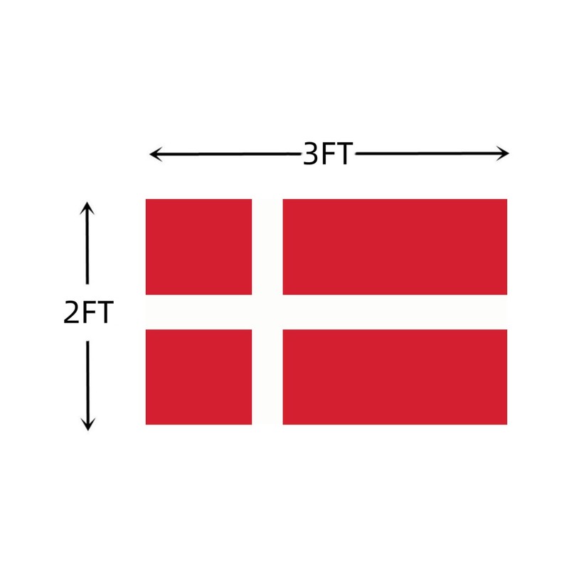 Double Sided 3ply Denmark Flag 2X3 FT, Danish National Flag,Dane