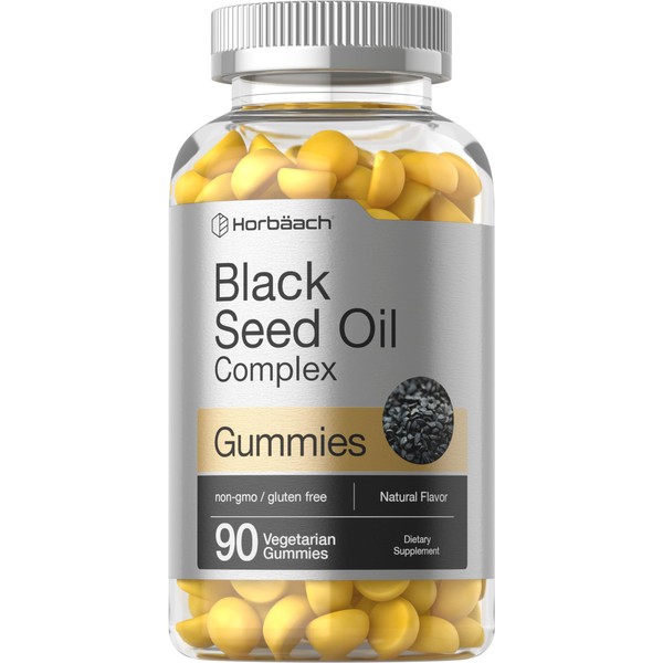 Blackseed Oil Complex Gummies | 90 Count | Vegetarian, Non-GMO, and Gluten Free Formula | Nigella Sativa | by Horbaach
