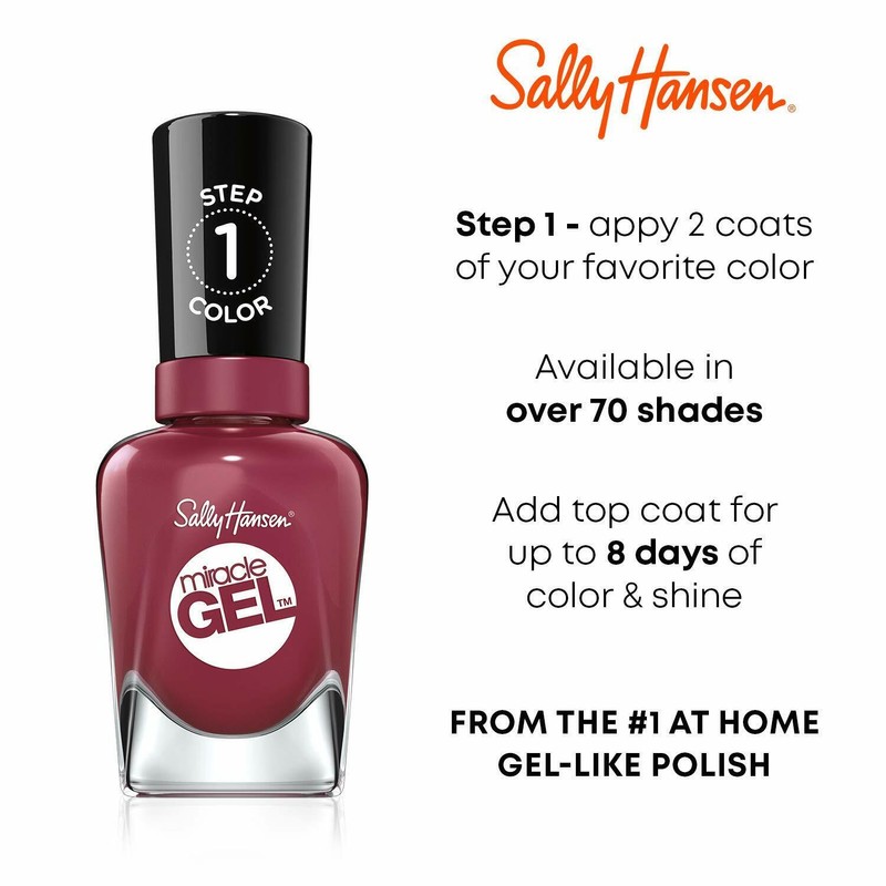 Sally Hansen Miracle Gel Nail Polish, B Girl, Pack of