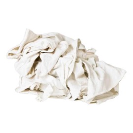 PRO-SOURCE 10 Lb Box PRO-SOURCE Reclaimed White Cotton T-Shirt Cloth Shop Rags