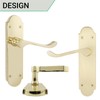 EAI Polished Brass Door Handles - Victorian Scroll Shaped |