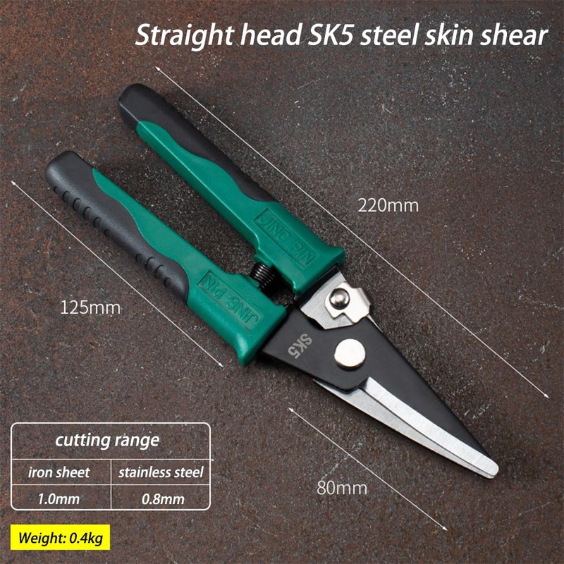 2PCS Aviation Snip,Metal Shears with Forged Blade, Heavy Duty Metal