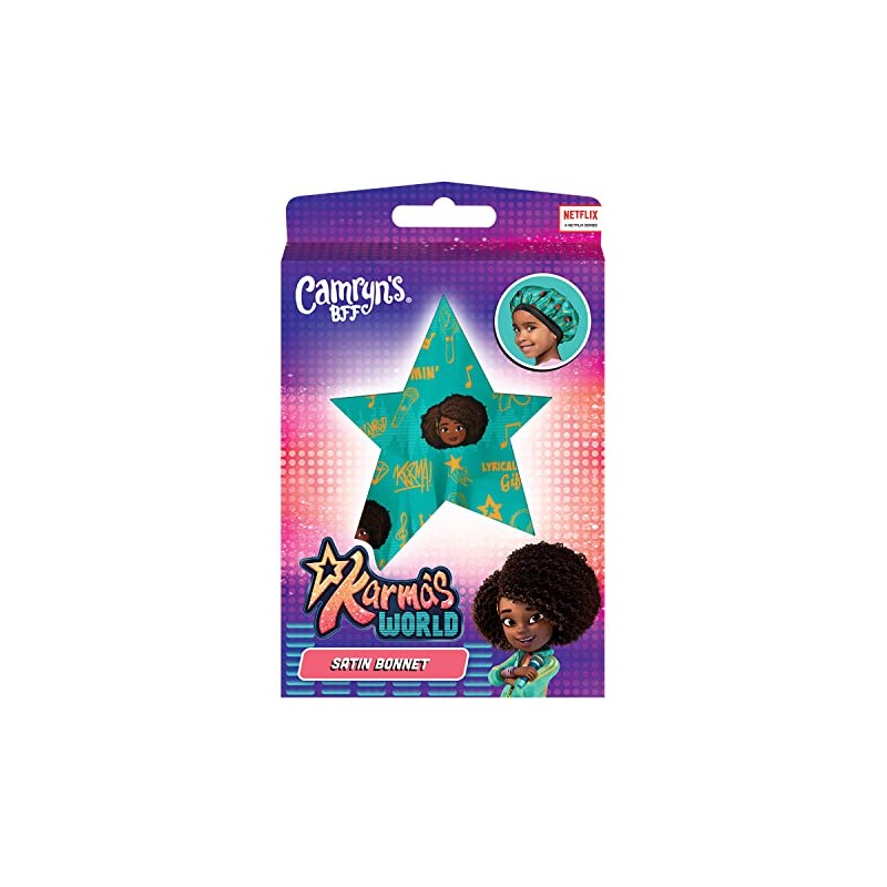 Camryn's BFF Karma's World Teal Karma Quotes Satin Bonnet