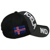Trade Winds Iceland Country Black White Letter 3-D Patch On