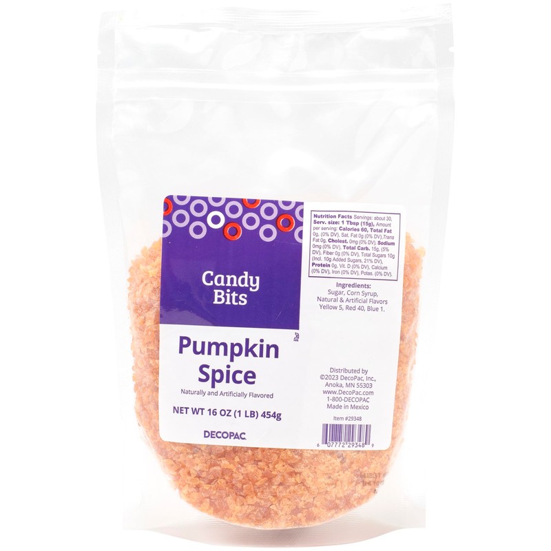 DecoPac Pumpkin Spice Crushed Candy Bits, Sugar Decorations For Cakes,