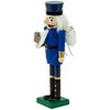 Northlight 14" Blue and Gold Wooden Mail Carrier Christmas Nutcracker