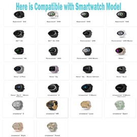 Compatible with Vivomove Trend Bands, Lamshaw Stainless Steel Metal Replacement Strap Bracelet Compatible with Garmin Venu Sq 2/Venu Sq/Venu/Venu 2 Plus/Approach S12/Approach S40/Approach S42/D2