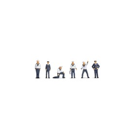 NOCH® Sailors Hand Coloured Model Figures Set of 6 for N Gauge