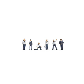NOCH® Sailors Hand Coloured Model Figures Set of 6 for N Gauge