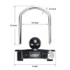 LCGP Black Trailer Hitch Lock with Combination Lock, Fits 1-7/8,2