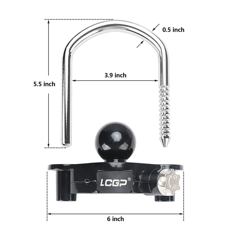 LCGP Black Trailer Hitch Lock with Combination Lock, Fits 1-7/8,2