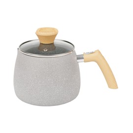Multi Pot (Stone Marble) 7 in 1 Device, Perfect for Dining Tables, Compatible with Induction & Gas Fire, Rice Pot, Milk Pan, Fryer, Single Handle, Multi Pot Pan, 5.9 inches (15 cm), Small Number of People, Mini Pot 2.5L