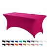 Peomeise 6FT Spandex Table Cover Rectangular Stretch Spandex Tablecloth (Fuchsia,6FT)