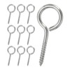 PATIKIL 10pcs M4x50mm Eye Screw 304 Stainless Steel Eye Screw