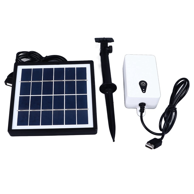 Ground Plug Type Solar Oxygen Pump Weather Resistant Solar Powered