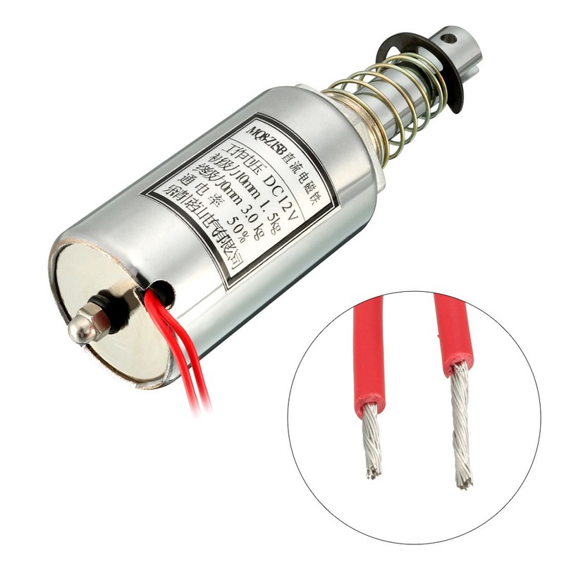 uxcell DC 12V 15N Force 10mm Stroke,Pull Push Type,Tubular Solenoid