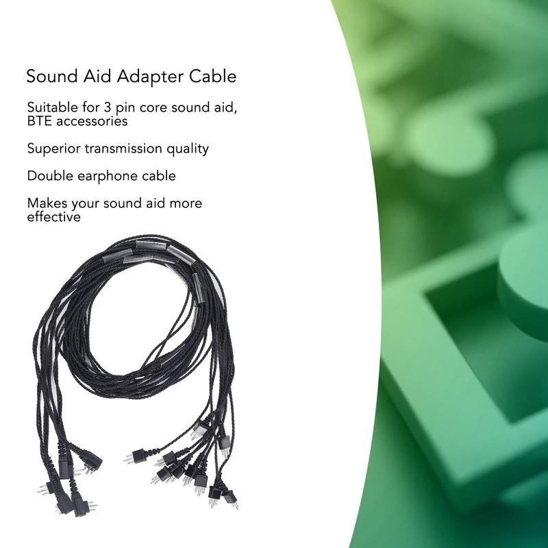 5pcs Sound Aid Adapter Cable Recevier Cable Hearing Device Accessories