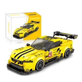 Speed Champions Sports Car Building Blocks, for Mutang GT3 Supercar Building Toy, Collectible Cars Building Model, Racing Gifts for Adults, Compatible with L***, 390 PCS