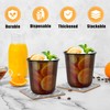 50 Pcs Disposable Stemless Glasses, 12 Oz Drinking Cups, Black