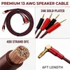 CDPMWVC 13 AWG Speaker Cable 6ft 2-Pack, OFC Banana Plug