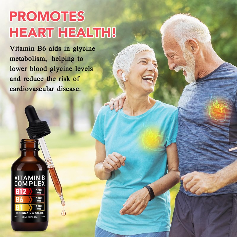 Vitamin B Complex Liquid Drops - Sugar Free B12 5000mcg