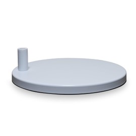 Neatfi 9.84" Diameter Round Weighted Base, 19.62 Pounds, Compatible with Desk Lamps and Magnifying Lamps for Home Office Use (White)