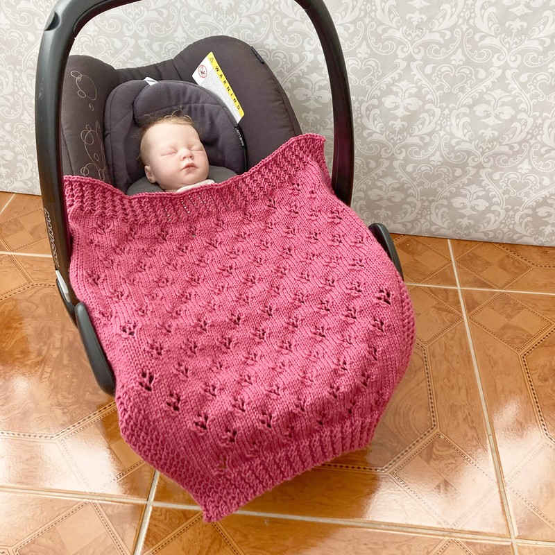 Knitting Pattern for 2 Shaped car seat Blankets in Aran