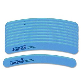 PROFICO Pack of 10 Professional Nail Buffer Buffer Curved 240/320 Double-Sided Buffer Nail File Emery Boards Fine Grit for Natural Nails Gel Nails Nail File Gel Nails Manicure & Pedicure (Blue)