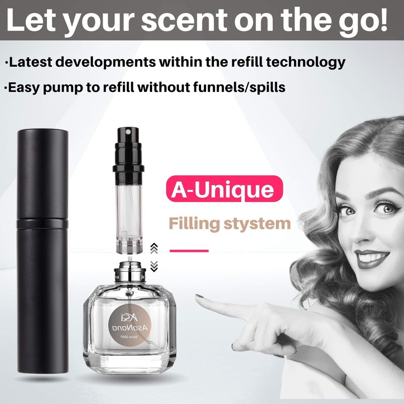AsaNana AsaNana Perfume Atomiser, Refillable & Travel Size Perfume Bottle,