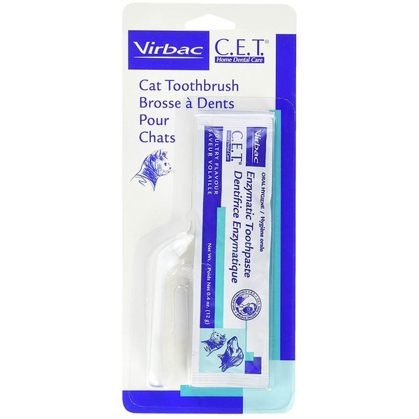 Virbac C.E.T. Cat Toothbrush with Poultry Toothpaste 018VR-CET303