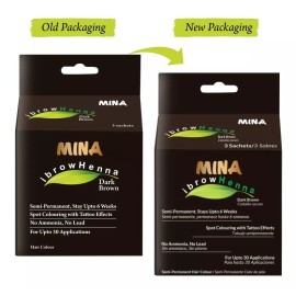 MINA Tinta Henna Para Cejas Semi Permanente 3 Sobres