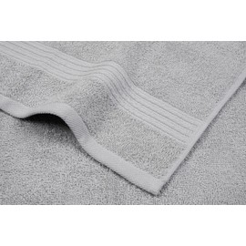 Dewall Maisons Chic Light Grey 6-Piece Hand Towel Set - 100% Cotton, 16" x 28" - Soft, Absorbent, Ideal for Modern Bathrooms - Perfect for Daily Use – Stylish Bathroom Essential