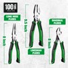 SK 3-Piece Pliers Set, 9.5-Inch Linesman, 8-Inch Diagonal & Needle