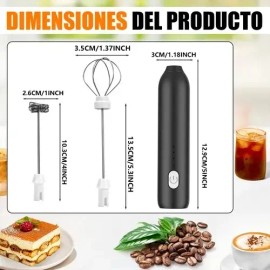 Espumador De Leche Y Café Batidores Electrico 3 Velocidades