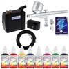 Master Airbrush Multi-purpose Airbrush Kit with Mini Compressor, Dual-action Gravity