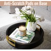 Round Decorative Tray - 12 Inch Round Black Tray with