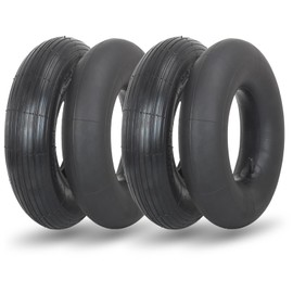 GICOOL 4.00-6 Replacement Tire and Inner Tube Set, 2 Pack, 13" Heavy Duty Tire and Wheel, TR-13 Straight Valve Stem, for wheelbarrow Trolley Dolly Garden Wagon Wheel Replacement