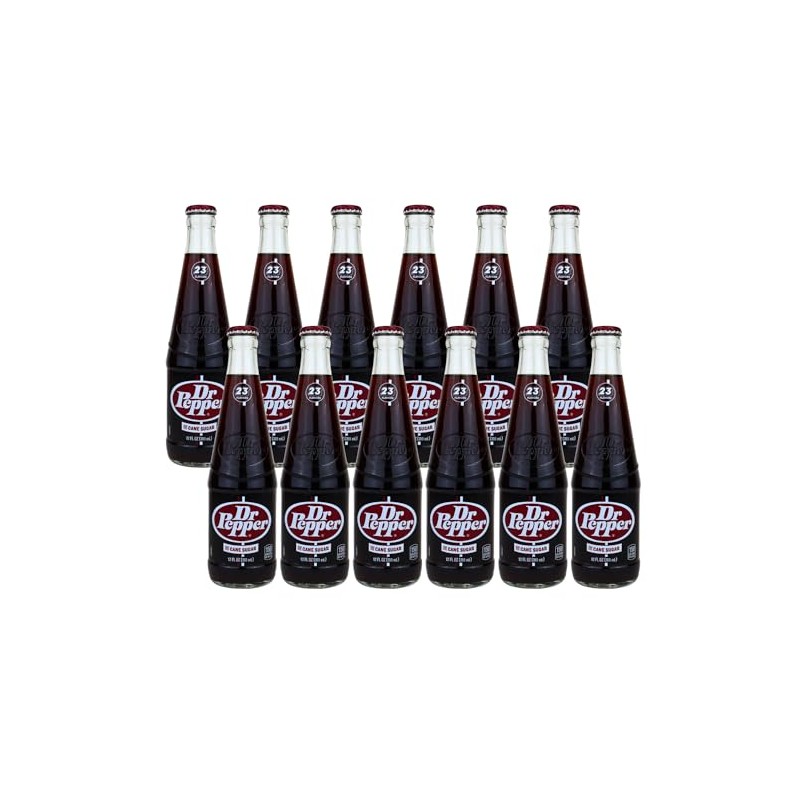 Dr. Pepper Real Sugar Soda, 12 Ounce (12 Bottles)