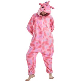 DICUIRD Unisex Adult One Piece Animal Pajamas, Cosplay Christmas Colorful Sleepwear Outfit Birthday Gift